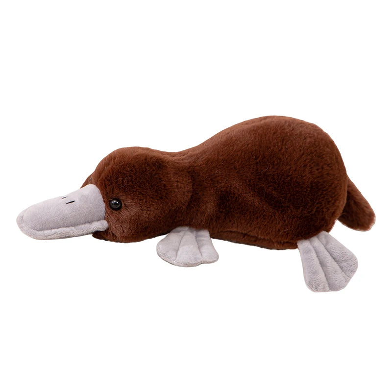Simulation Cute Platypus Plushie Stuffed Animal Plush Doll Pillow Toy Super Soft Grey Lying Plush Toy High Quality Kid Toy Gfit