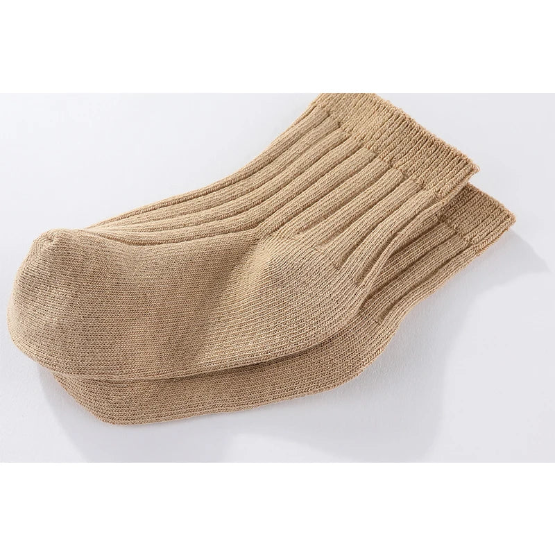 5 Pairs/Set Four Seasons 0-5T Fashion Newborn Baby Boy Girl mid-calf Socks Cotton Soft Breathable Infant Accessories