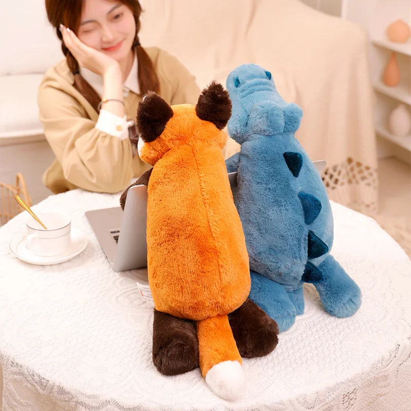 Hot Cute High Quality Forest Animal Plush Doll Pillow Soft Long-arm Raccoon Crocodile Sloth Fox Toy Home Decor Accompany Gift
