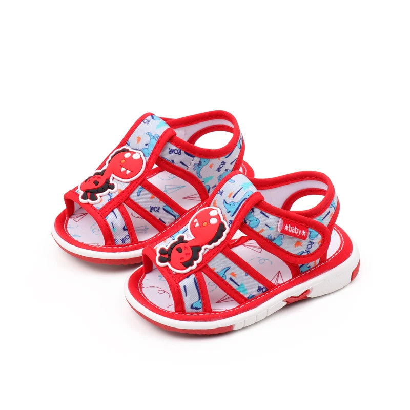 2025 Baby Sound Shoes Toddler Prewalking Summer Sandal High Quality Cute Animal for Boys and Girls Kid Squeaky Sneaker MY2402