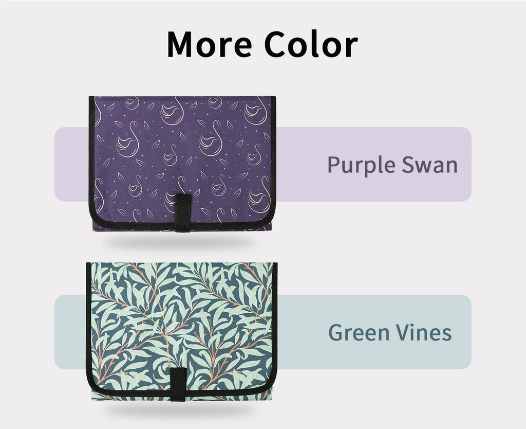 Portable Baby Diaper Mat Foldable Waterproof Cushion Multifunctional Changing Pad Travel Easy Storage Polyester Fiber
