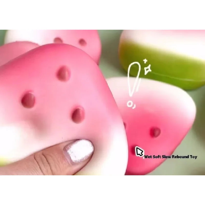 Squishy Watermelon Fidget Toy Anti-Stress Slow Rising Fruit Pinch Squeeze Stress Reliever Funny Pressure Reducer Prop