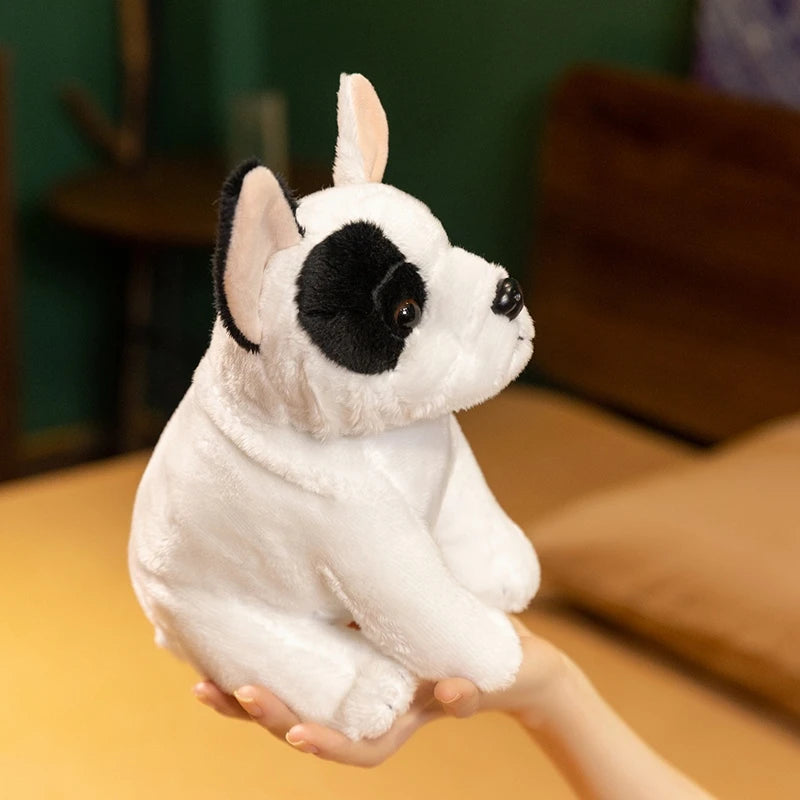 Lifelike English Bulldog Plush Toy Realistic British Bulldog Stuffed Animal Soft Sheep Dog Terrier Simulation Doll for Kids