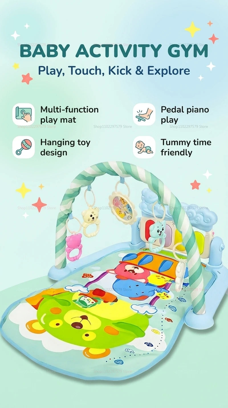 Baby Play Gym Piano Mat Newborns Toddlers 0-36 Months Crawling Musical Activity Toys Early Education Infant Sensory Development