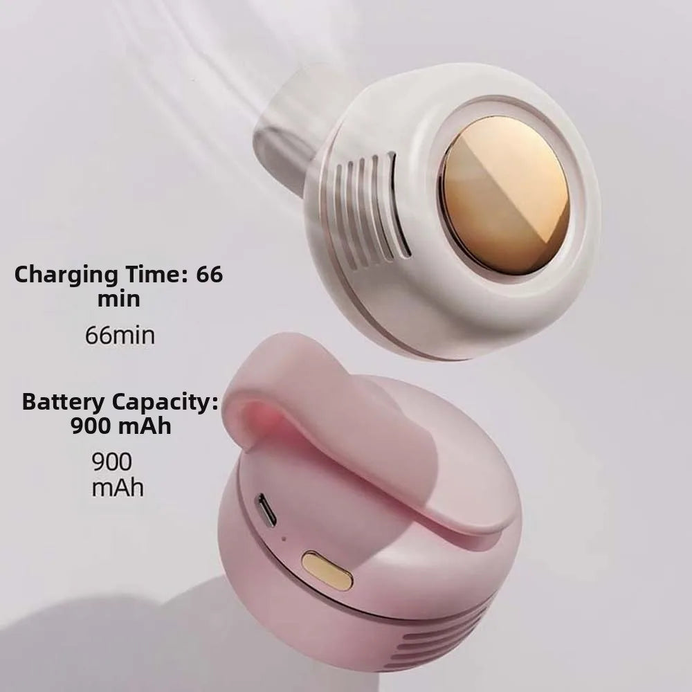 USB Rechargeable Clip-on Button Fan Multi-speed Adjustable Compact and Lightweight Hanging Waist Fan for 3.7V/900mAh