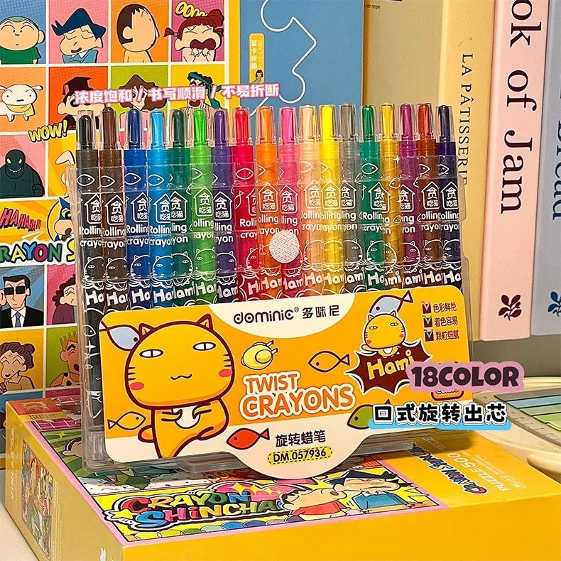 36/12 Pcs Rotate Color Crayola Set Washable Crayons for Kids Bulk Crayons for Arts & Crafts Back To School Art Supplies Crayons
