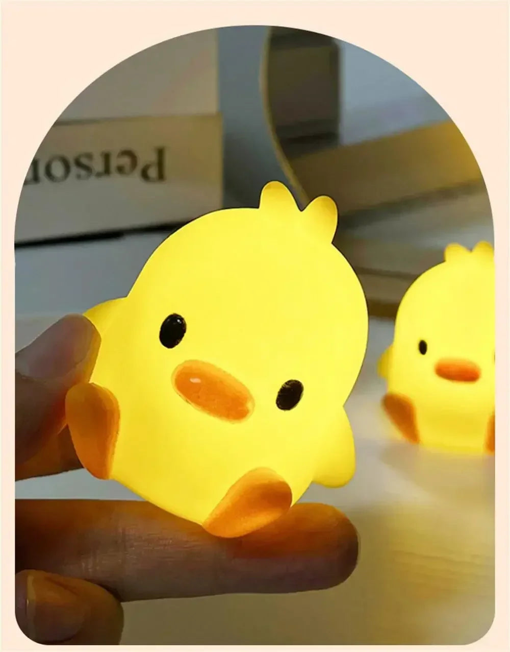 Cartoon Little Yellow Duck Night Light Built-in Battery Night Light No Harm Eyes Children Sleeping Lamp Bedroom Decor Light