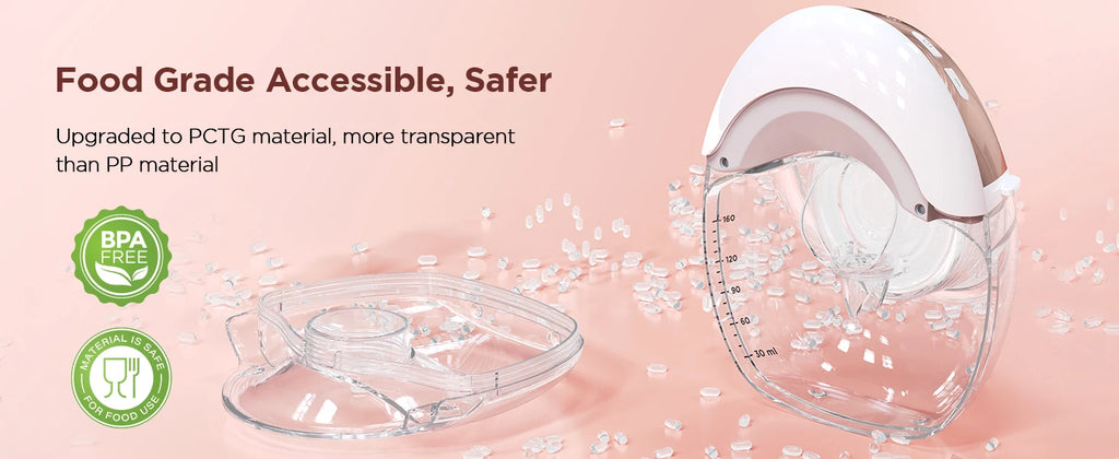 2pcs Hands Free Electric Breast Pump, Pain-Free, BPA-Free, Quick Installation 3 Modes and 12 Levels with 17/19/21/24 mm Flanges