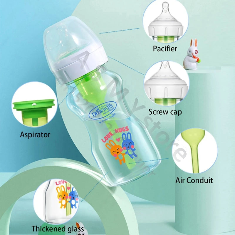 NEW Dr. Brown's glass bottle drbrowns newborn glass bottle baby PPSU bottle anti-flatulence