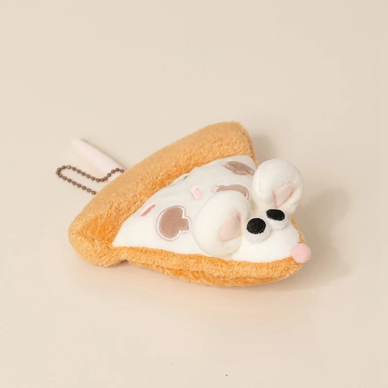 Pizza Mouse Plush Toy Hanging Pendant 14cm Decoration For Birthday Gift Home Decor Kids Room
