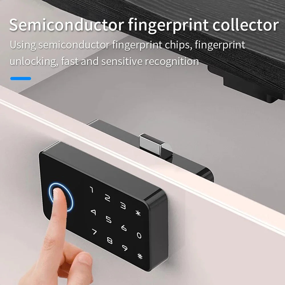 Support Tuya APP Smart Fingerprint No Punch Cam Lock Cabinet Lock Door Drawer Filing Cabinet Post Mail Box Furniture Locker