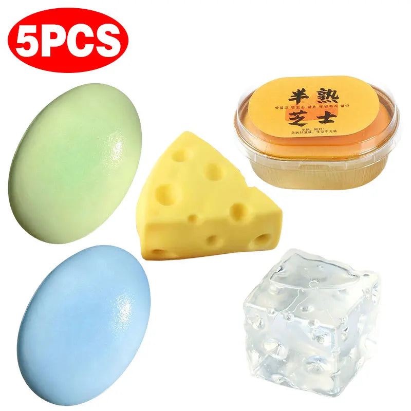 Cheese Squeeze Toy Simulated Cheese Squishy Fidget Toys Low Rebound Shapeable Venting Ball Office Relax Stress Relief Ornament