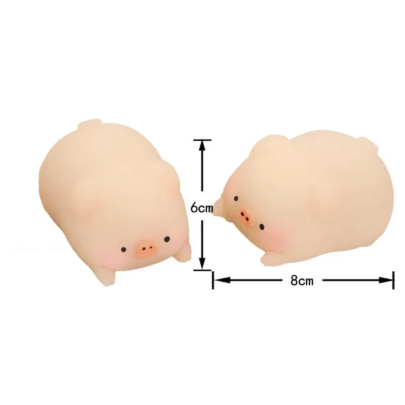 Cute Flesh Color Pig Squishy Squeeze Toy, Super Soft Slow Rising Stress Relief Fidget Toy, Adult Decompression Sensory Gift