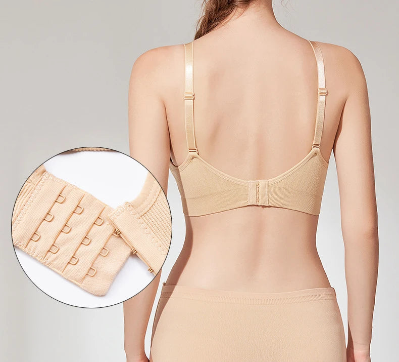 High Quality Single Handed Front Buckle Nursing Bra Breathable Women Breastfeeding Underwear Seamless Maternity Bra Push Up