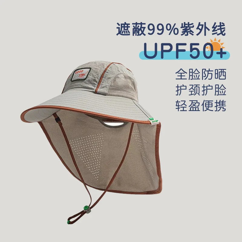 SunGuard Kids Quick Dry Sun Protection Hat Model SgHat01 For Summer Beach Boys And Girls