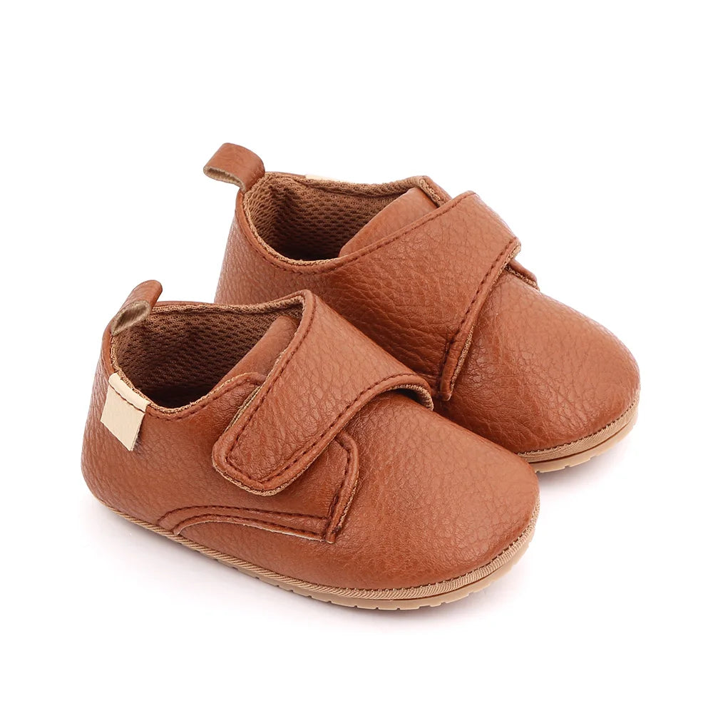2025 Baby Casual Shoes Korean Style Non-slip Classical High Quality PU and TPR Soft and Warm Toddler Shoes for 0-18 Months D2587