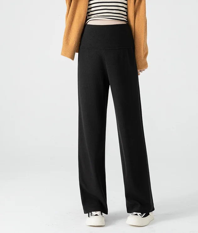 Pregnant Woman Maternity Straight Knitted Trousers With Adjustable Waist 2026 Autumn
