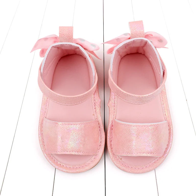 Baby Sandal  Summer New Design Soft PU Beautiful Butterfly Bow High Quality Anti-slip Sole Casual Style New Fashion BJZ3231