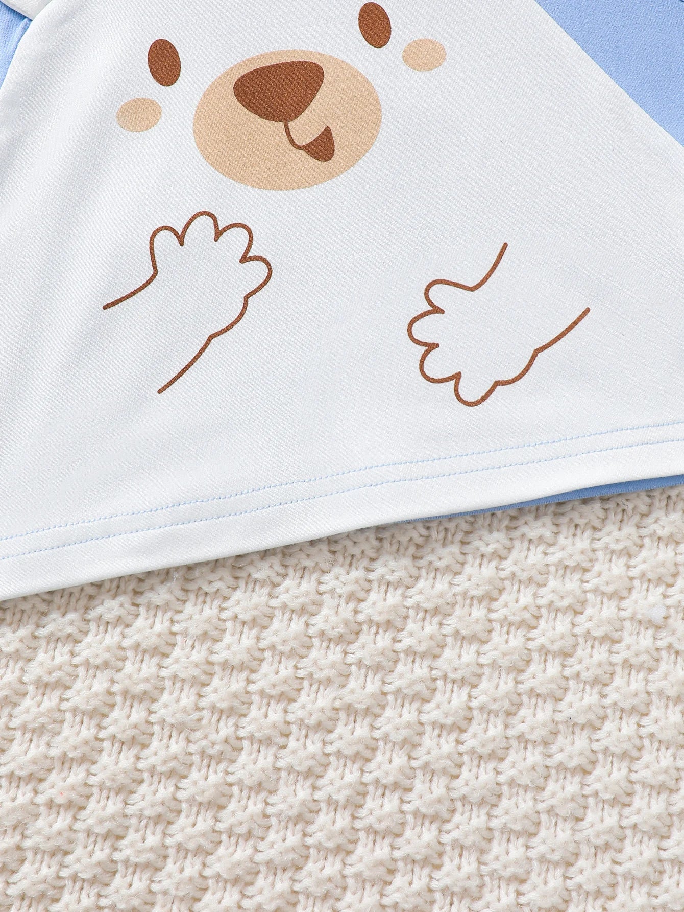 Summer Boys' Set Cartoon Cute Teddy Bear Printed Blue Top+Shorts 2Pcs/Set 0-3 Years old Sunny Handsome Boy baby Casual Set