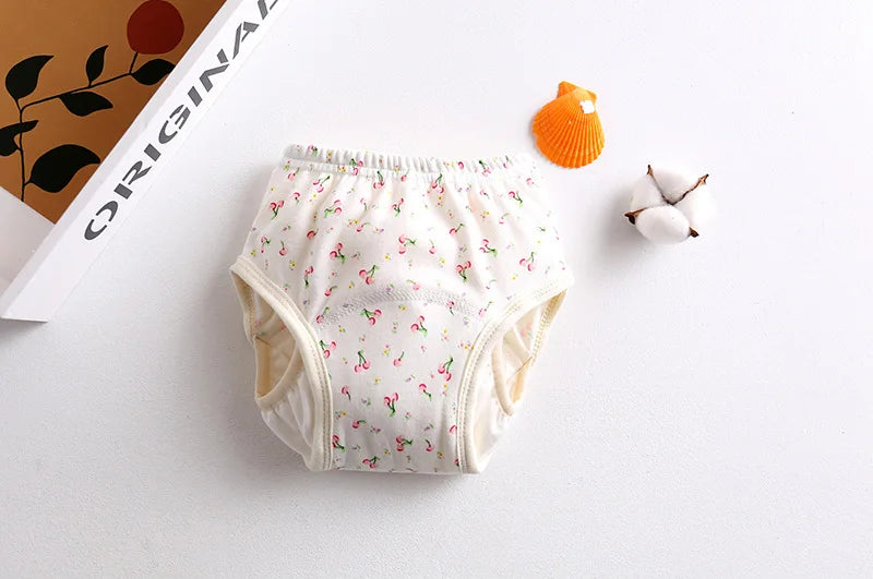 Cotton Baby Training Pant Reusable Gauze Diaper Waterproof Cloth Diaper Baby Study Pants Washable Nappies Diapering