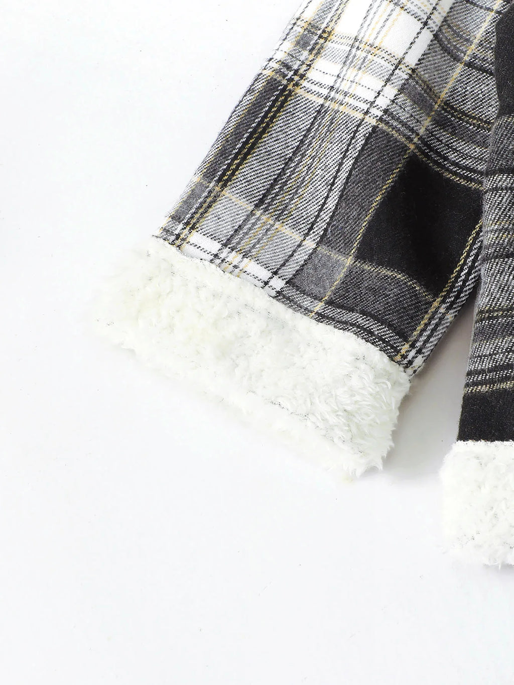 Children's clothing1-5 Year old Girls' Coat With Black and White Checkered Buttons and lapel Baby Girls' Autumn and Winter Coat