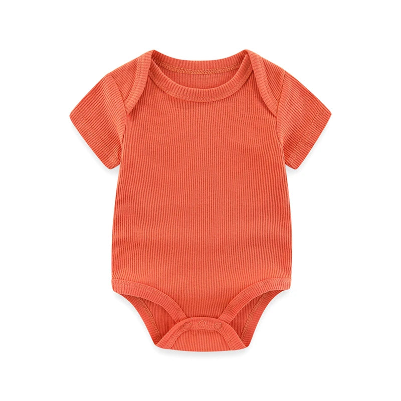Kiddiezoom Four Seasons 0-12M 1 PCS Solid Unisex Baby Bodysuits Soft 100%Cotton Newborn Boy Girl Onesies Infant Clothing
