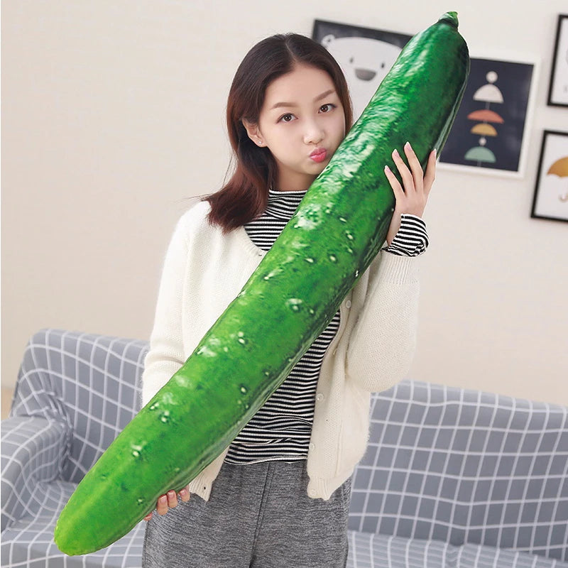 Huge Creative Simulation Cucumber Plush Toy Soft Stuffed Cute Fruits Pillow Funny Kids Children Birthday Gift Doll