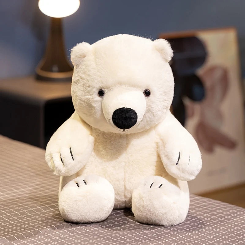 Hot 30cm Imitation White Bear Plush Toys Soft Catoon Stuffed Dolls Kawaii Animals Plush Toys Girls Boys Companion Sleeping Toys