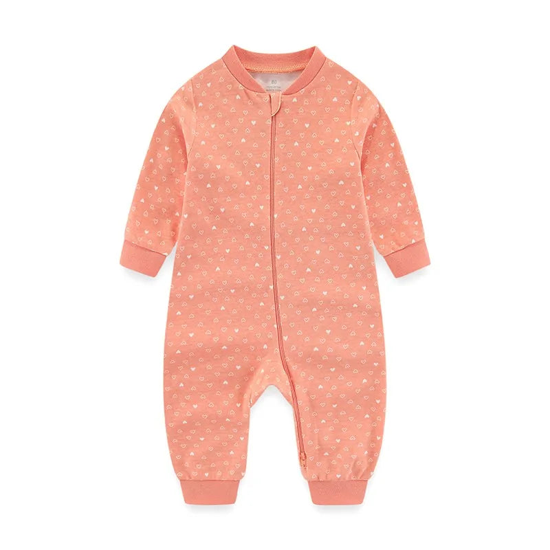 Kiddiezoom 1/2Pcs Fashion Christmas Cartoon 100%Cotton zipper Baby Boy Girl Rompers Soft newborn Clothes