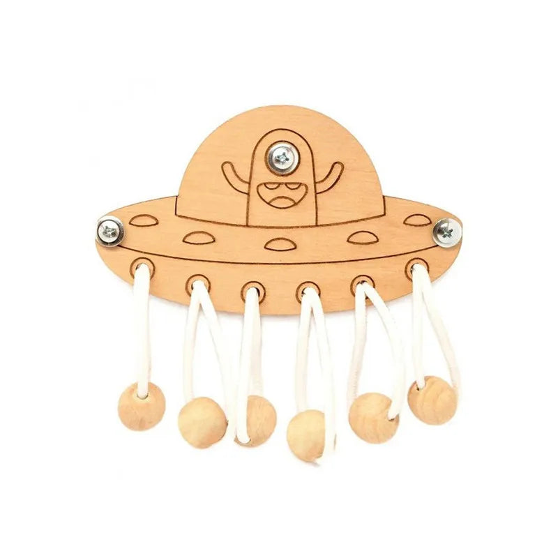 New Busy Board Accessories Montessori Wooden Toy Carriage Castle Slide Robot Educational Toy Early Education Training Toy Gifts
