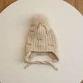 Princess Children Winter Hat for Girls Pompom Bows Kids Bonnet Hat Warm Ears Thicken Children Girl Cap Faux Fur Ball 2-6Y