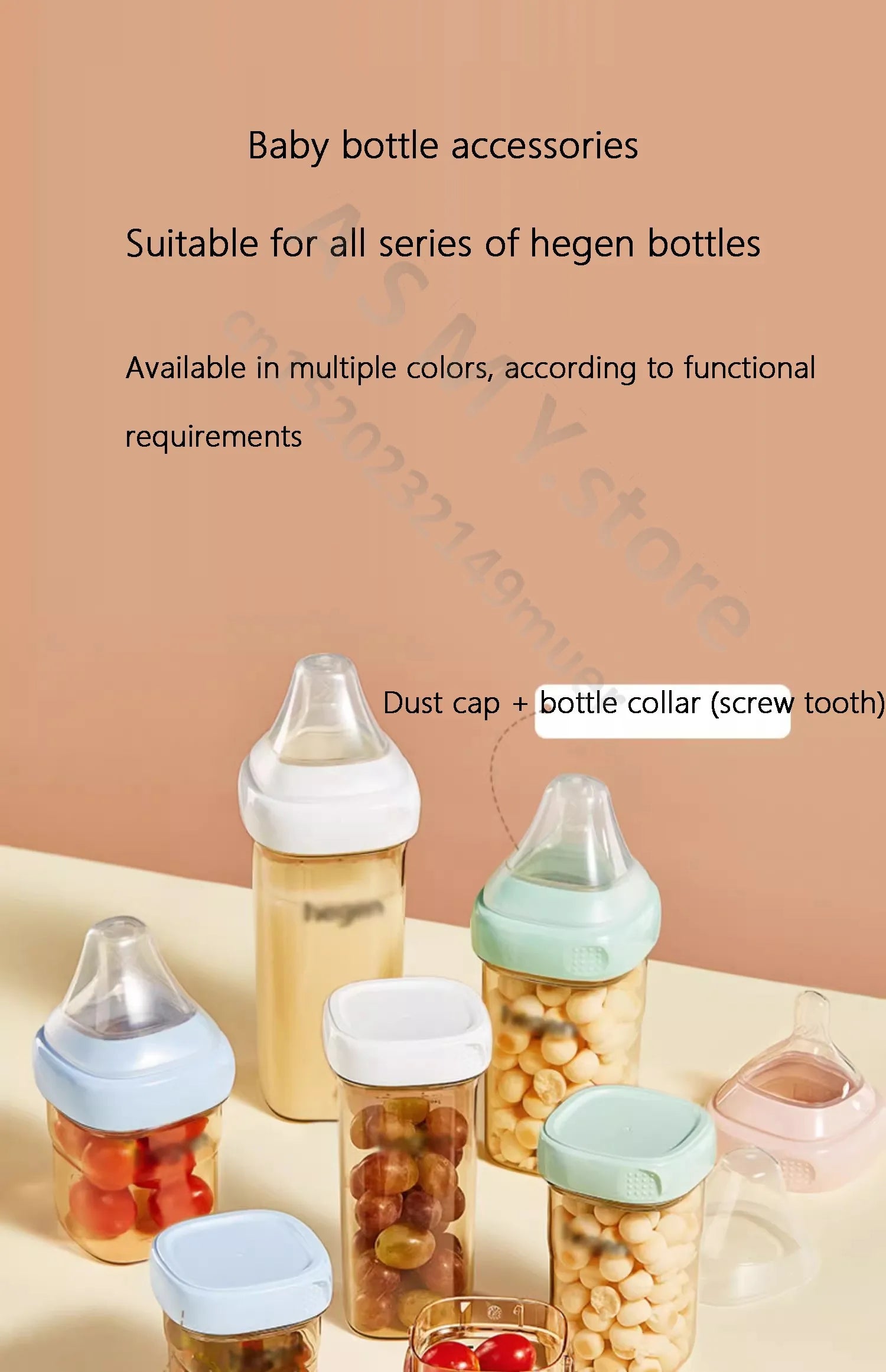 Suitable for hegen bottle accessories,storage box cover/cup cover/handle/dust cover+bottle collar/straw/square bottle universal