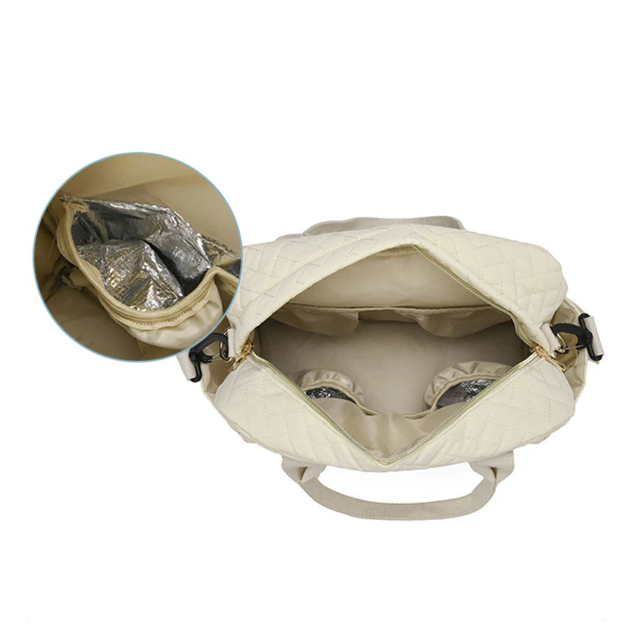 Portable Diaper Bag for Mom Crossbody Handbag Multifunction Baby Stuff Storage Bag, Stroller Hanging Maternity Bag