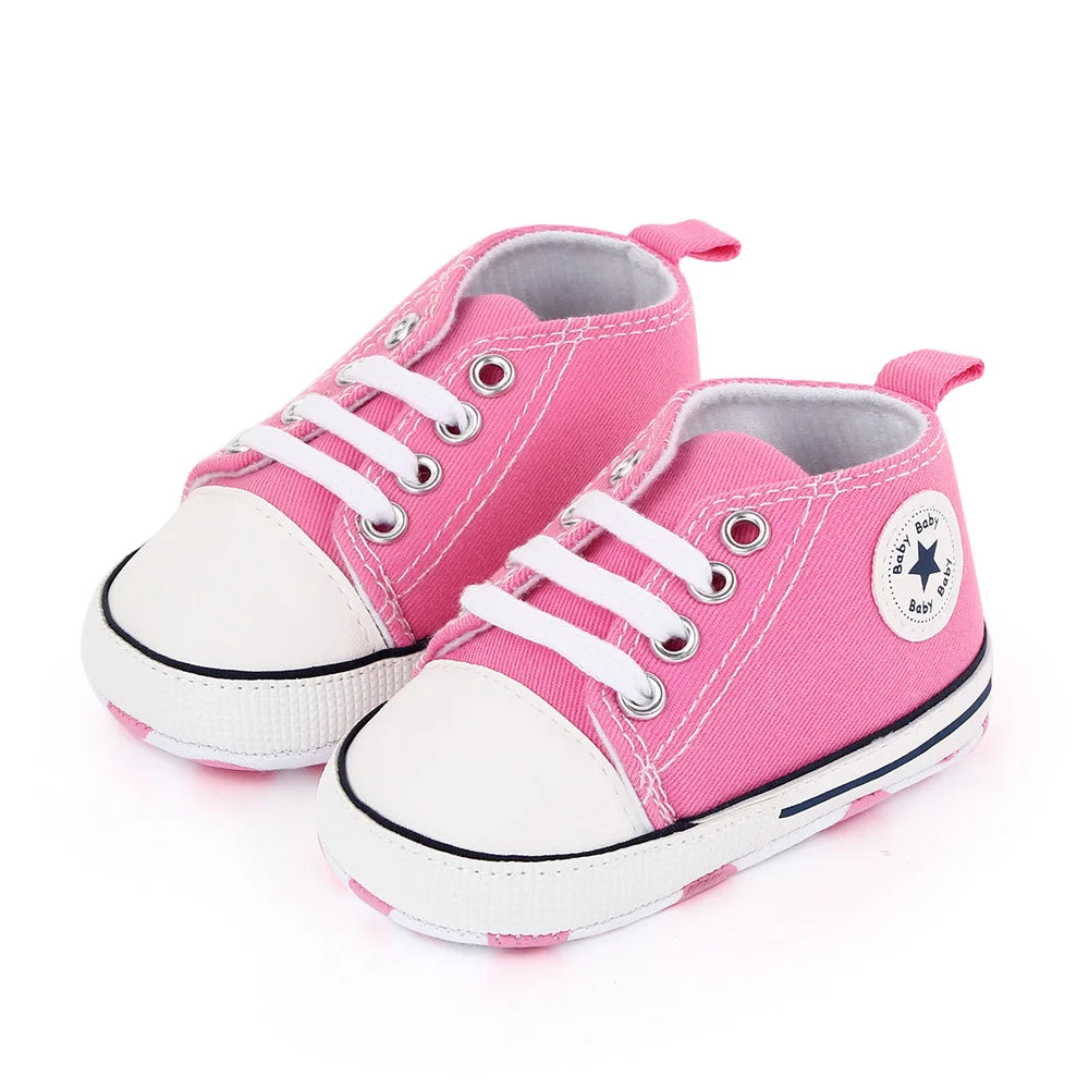 Carter's Baby Shoes First Walker Canvas Sneakers Non Slip Soft Sole For Toddlers