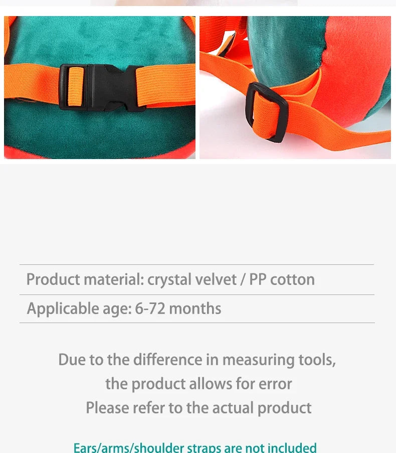 Baby Walking Head Protection Pad and Collision Prevention Backpack Pillow For Kids Soft Crystal velvet Cartoon Security Pillows