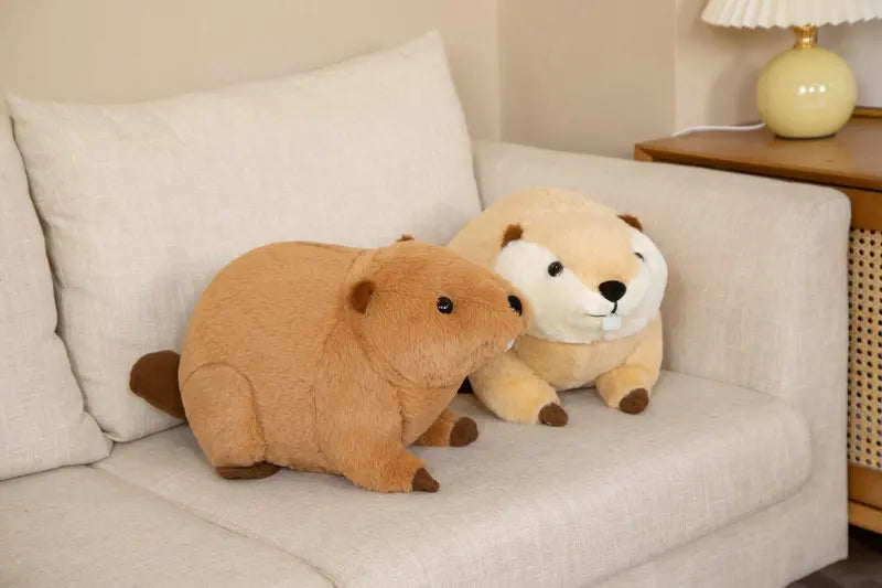 Hot 1pc 45cm/60cm Cute Nutria Peluche Toy Simulation Animal Dolls Kawaii Beaver Plush Pillow Stuffed Soft Birthday Decor Gift