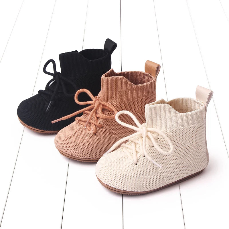 2025 Boys And Girls' 0-1 Years Old High-Top Casual Anti-Slip Softness Toddler Shoes For Sports Activities Baby Shoes