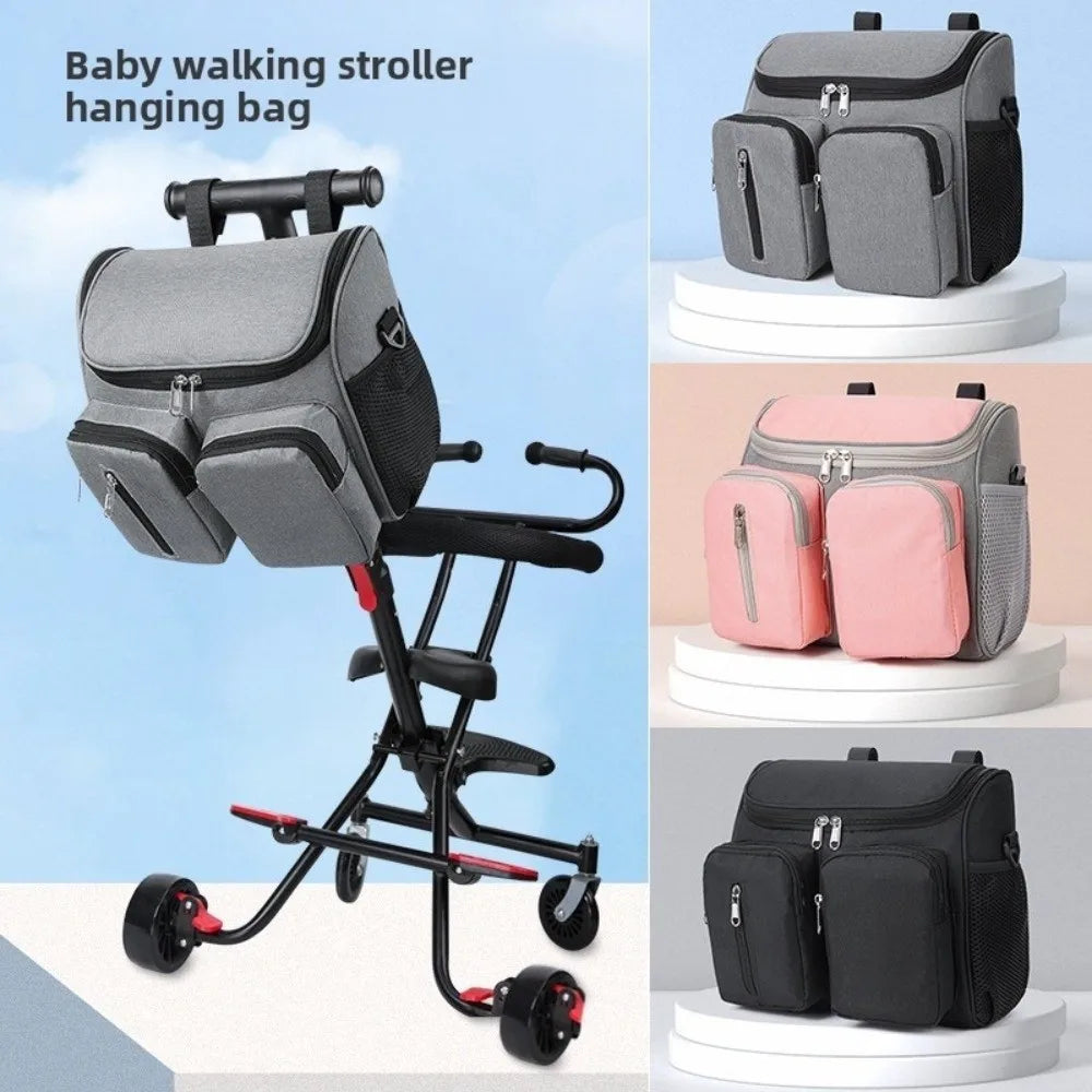 Waterproof Mommy Shoulder Bag Multi-Pocket Oxford Cloth Stroller Storage Hanging Bag Multifunctional Large Capacity