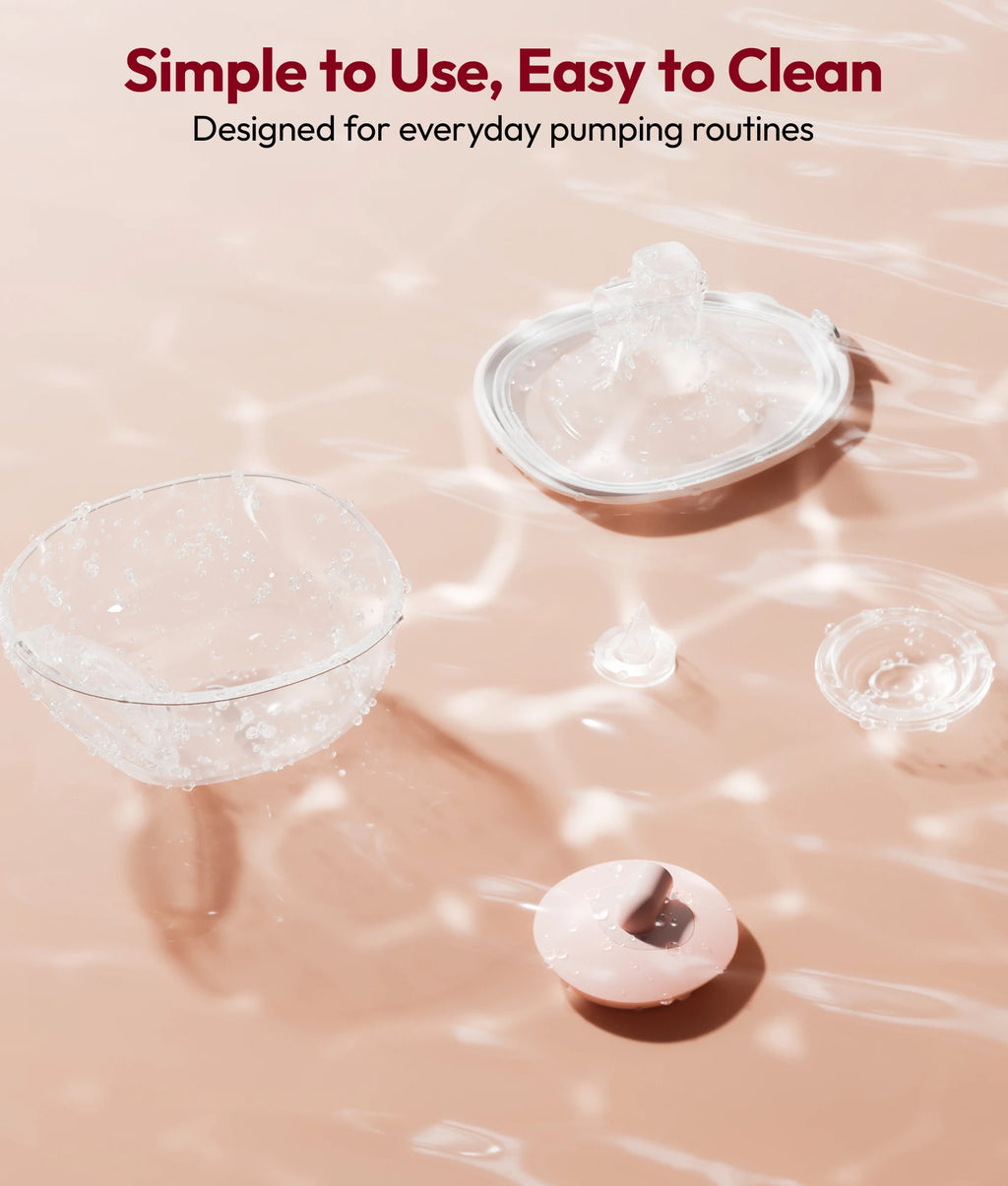 NCVI Electric Breast Pump, with Wearable Cups,4 Modes 9 Levels,Quiet &  Portable Rechargeable for Breastfeeding Moms