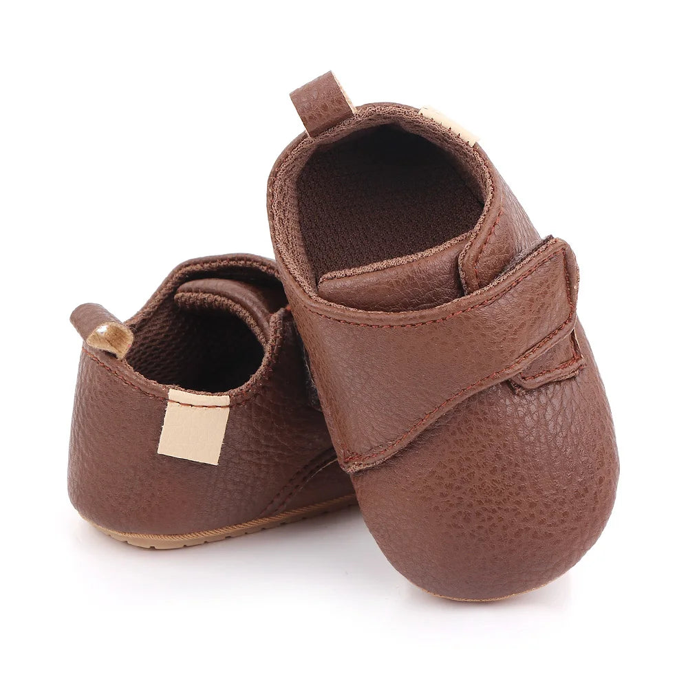 2025 Baby Casual Shoes Korean Style Non-slip Classical High Quality PU and TPR Soft and Warm Toddler Shoes for 0-18 Months D2587