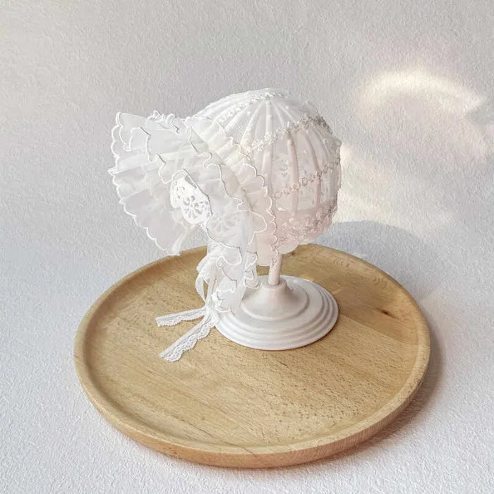 Baby Girl Lace Hat Newborn Photography Props Princess Girl Cap  Baby Photo Studio Beanie Cap