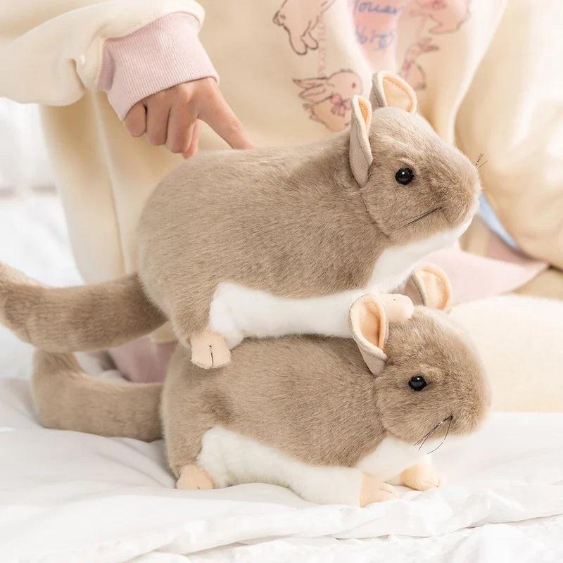 Wholesale Hot 40cm Kawaii Simulation Chinchillidae Plush Toys Soft Lifelike Chinchillas Mouse Stuffed Animal Toys Birthday Gifts