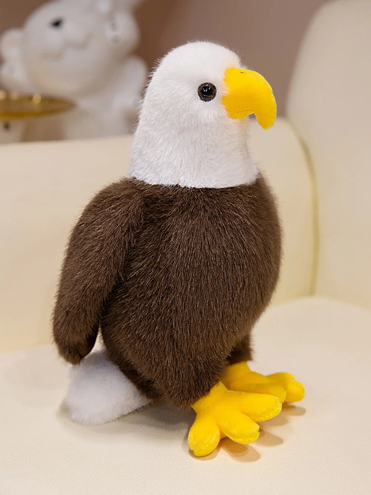 Hot Lifelike American Eagle Owl Plush Toy Soft Stuffed Animal RealLife Bird Doll Home Decor Kids Children Boys Birthday Gift