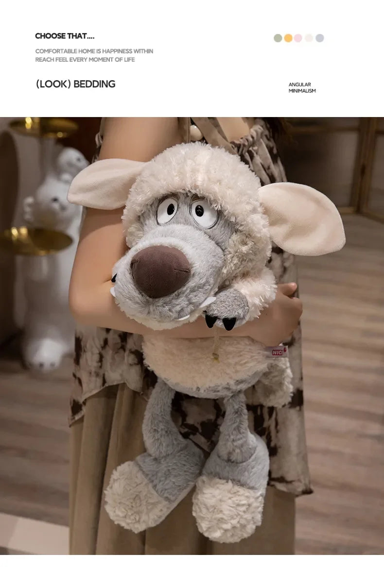Camouflaged Wolf Plush Toy Sleepy Sheep Doll Forest Family Muppets Soft Sleep Pillow Wolf in Sheep's Clothing Birthday Gift