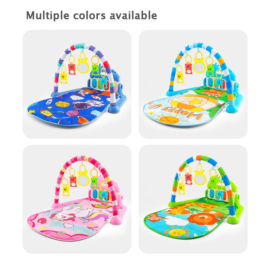 Baby Activity Gym Rack Infant Musical Piano Keyboard Crawling Blanket Pedal Play Mat Early Education 0-36 Months Toy Gifts
