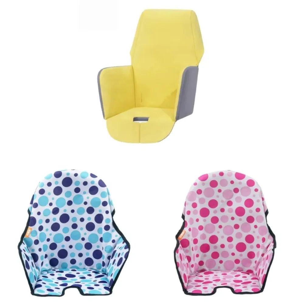 Soft Baby Dining Chair Seat Cover Comfortable Polka Dots Breathable Pad Liner Breathable Yellow High Chair Accessories Summer