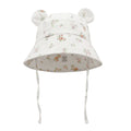 Muslin Baby Sun Hat Cartoon Print Kids Cap for Girls Boys 100% Cotton Toddler Summer Hats Children Panama Baby Cap 1-3Y