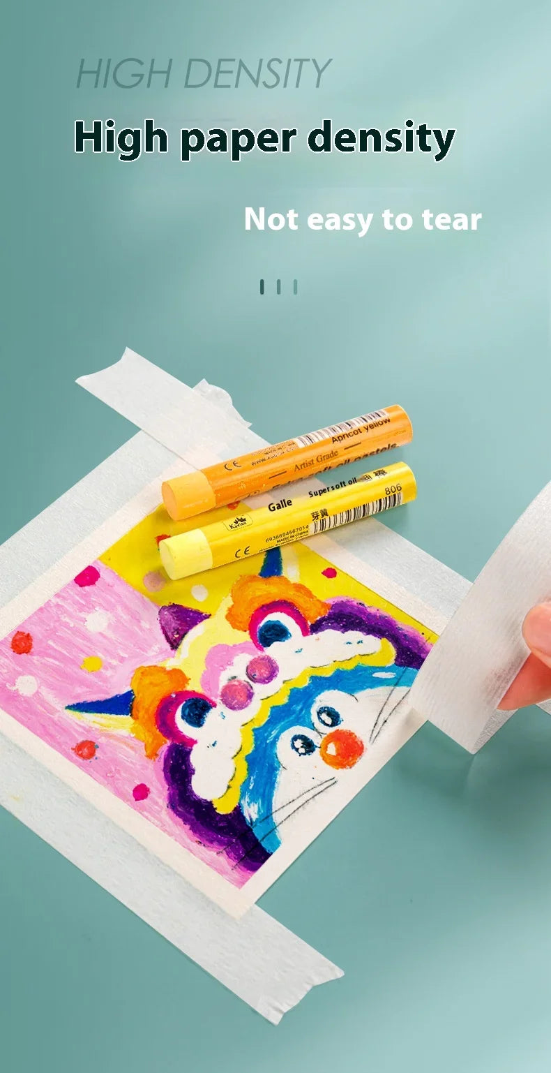 200GSM Oil Pastel Paper Oil Painting Stick Special Paper Blank Drawing A4 Chalk Coloring Crayons Painting Acid Free Cardboard