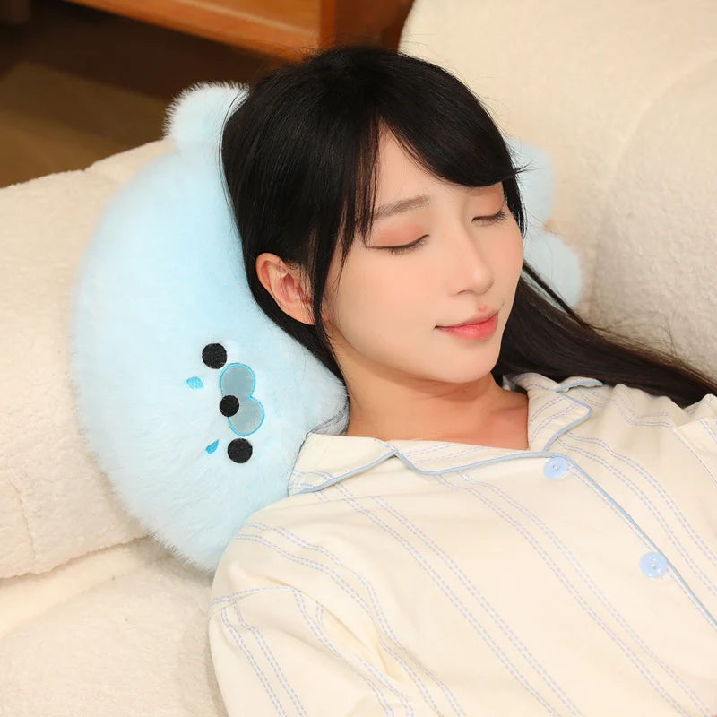 Chubby Cartoon Seal Plush Toys Cozy Soft Animal Hand Warmer Throw Pillow Office Nap Pillow Lovely Room Decor Xmas child Gift