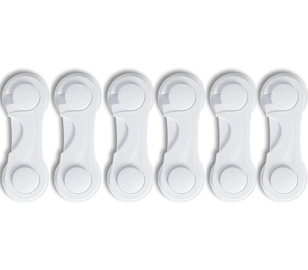 Baby Proof Cabinet Door Locks Child Safety Latch for Drawers Cupboards Fridge Closet Pantry - Adhesive Childproof Locks for Kids